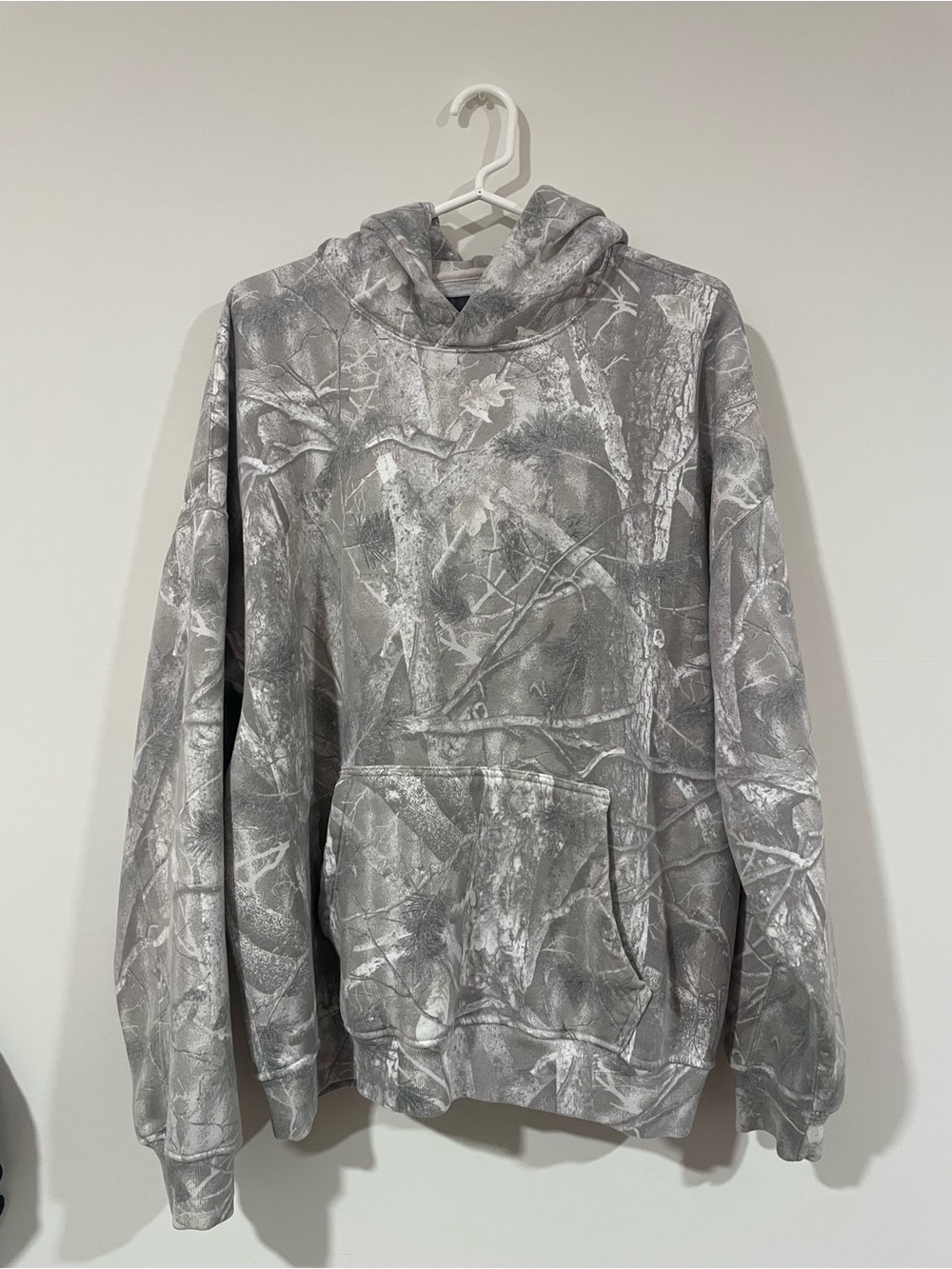 Abercrombie Gray/White Camouflage Hoodie - Men